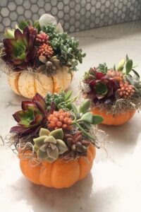 de corer citrouille avec fleurs 2